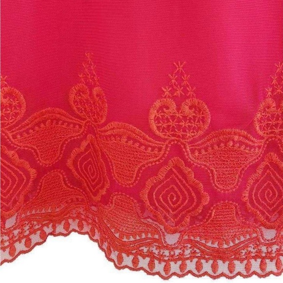 NWOT BCBGMaxAzria Mayela Ruby Red strapless chiffon dress - Picture 6 of 10